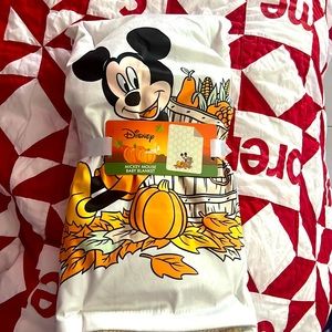 Cozy official Disney Mickey Mouse fall harvest blanket